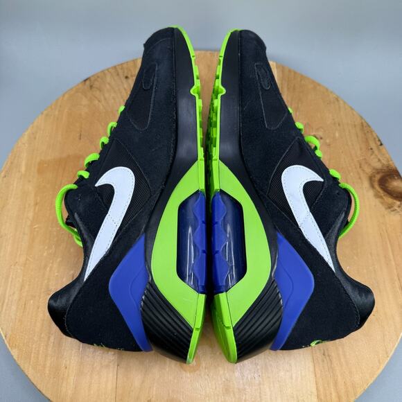 Nike Air Max 180 QS Men's size 12.5 Shoes 'Joker' Black Green Suede FZ3058 001 - Picture 6 of 8